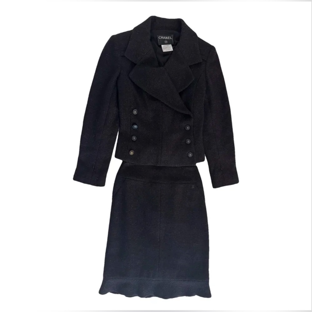 CHANEL Classic cashmere jacket and skirt suit